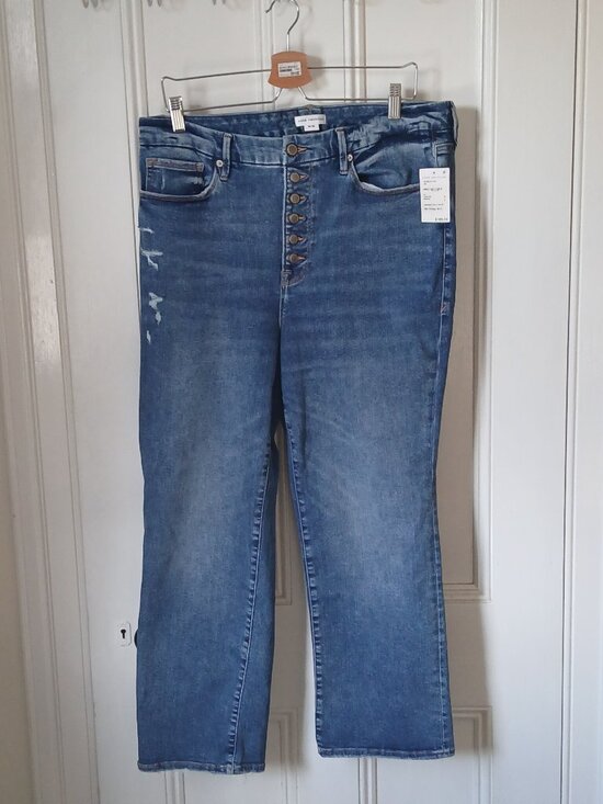 Good American Denim - Good American Good Legs Straight Jeans Always Fits  NWT size 14-18 button fly